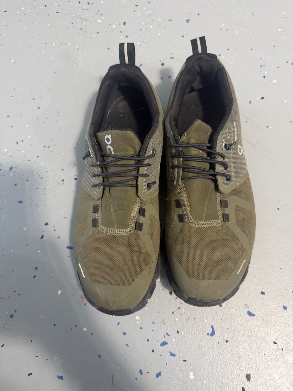 On Running Men's Olive and Black Slip-On Athletic Shoes